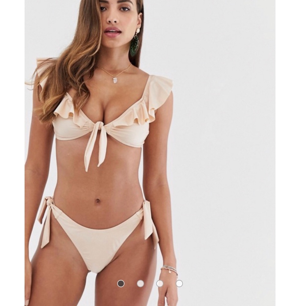 *NWT* ASOS High Leg Bikini Bottom with Tie Sides